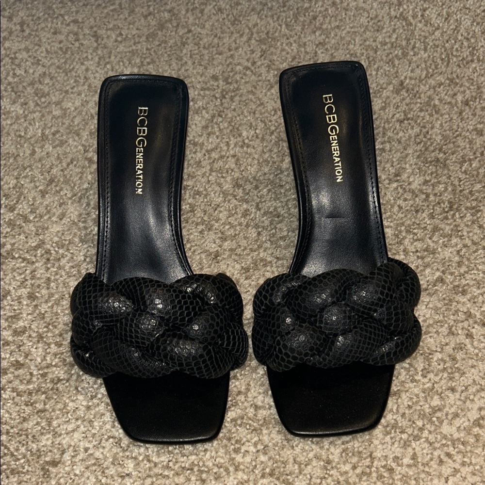 Bcbgeneration Black Braided Mules - image 1